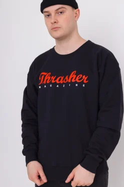 Thrasher Skateboard Mag. Bluza Bez Kaptura Thrasher Script- Bluzy Bez Kaptura