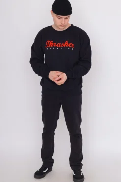 Thrasher Skateboard Mag. Bluza Bez Kaptura Thrasher Script- Bluzy Bez Kaptura