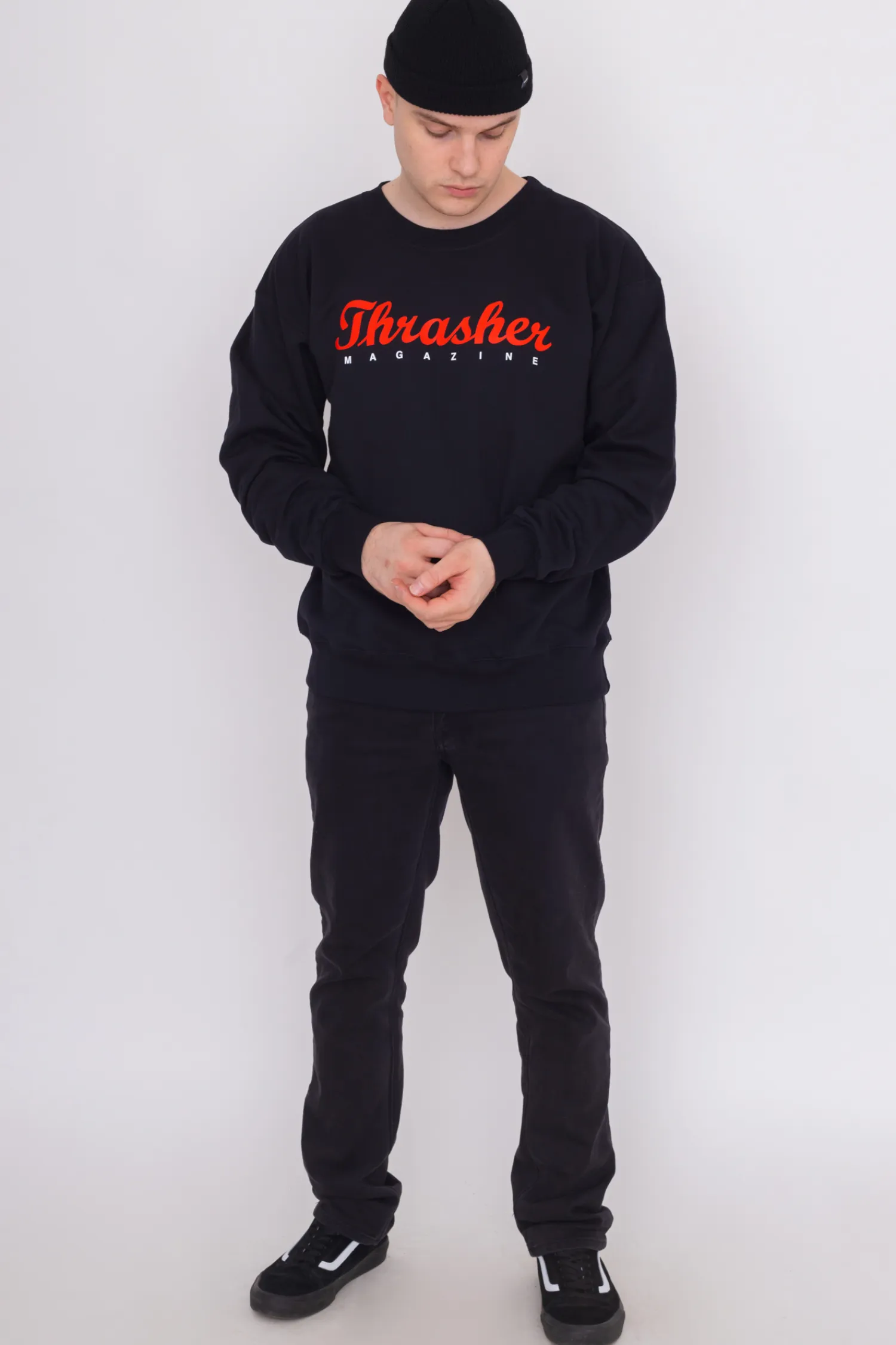 Thrasher Skateboard Mag. Bluza Bez Kaptura Thrasher Script- Bluzy Bez Kaptura