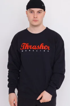 Thrasher Skateboard Mag. Bluza Bez Kaptura Thrasher Script- Bluzy Bez Kaptura