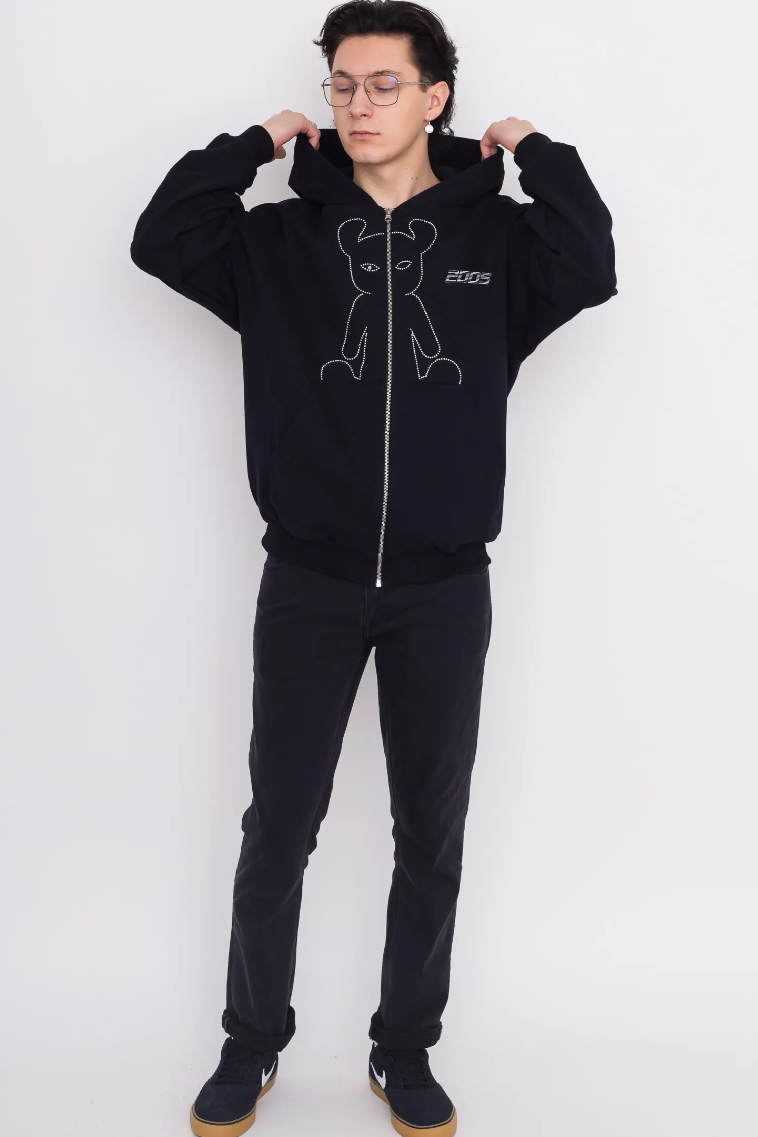 2005 Bluza Rozpinana Studded Horned Lucy Zip Hoodie- Bluzy Rozpinane