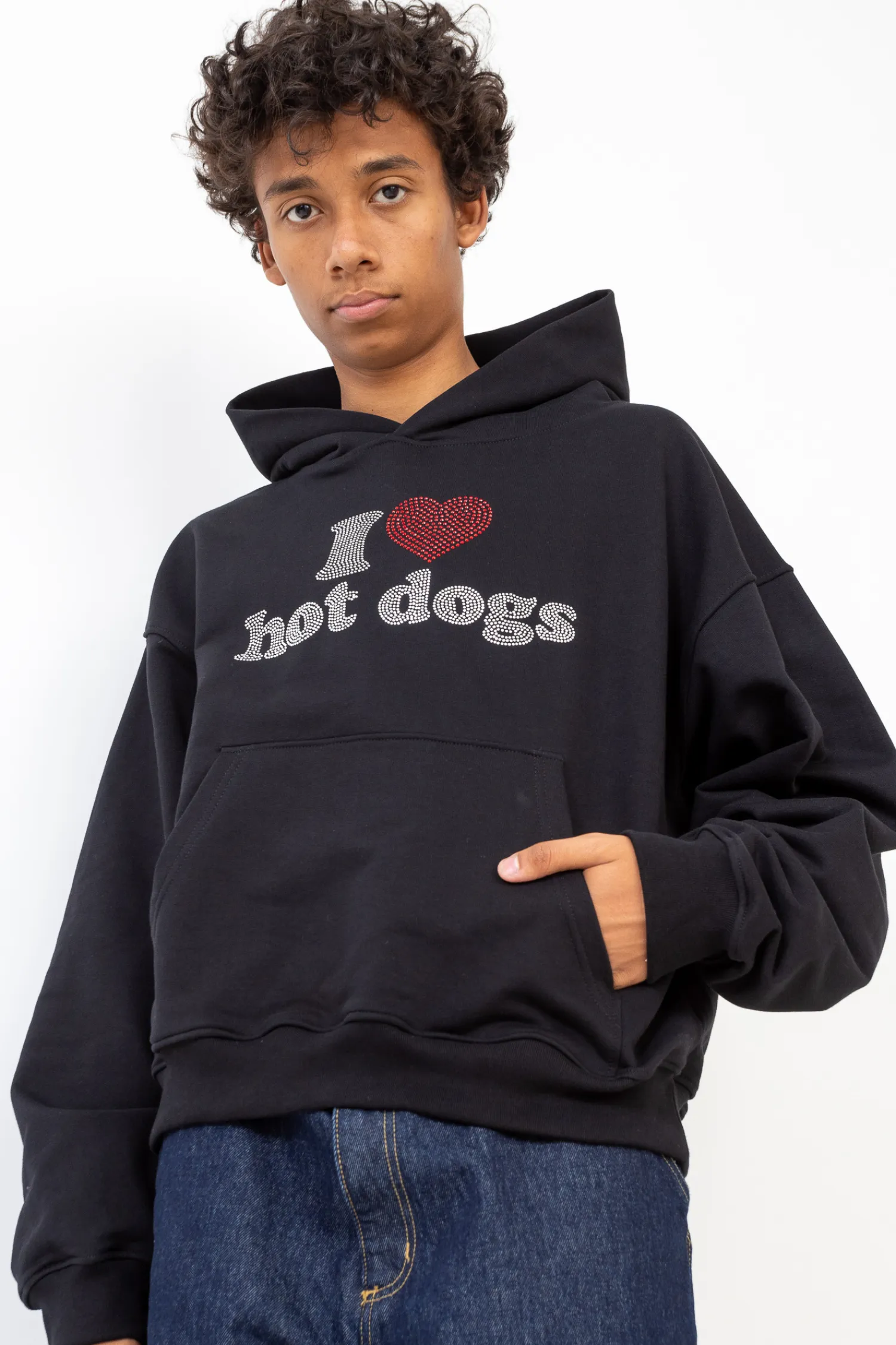 2005 Bluza Z Kapturem I <3 Hot Dogs- Bluzy Z Kapturem