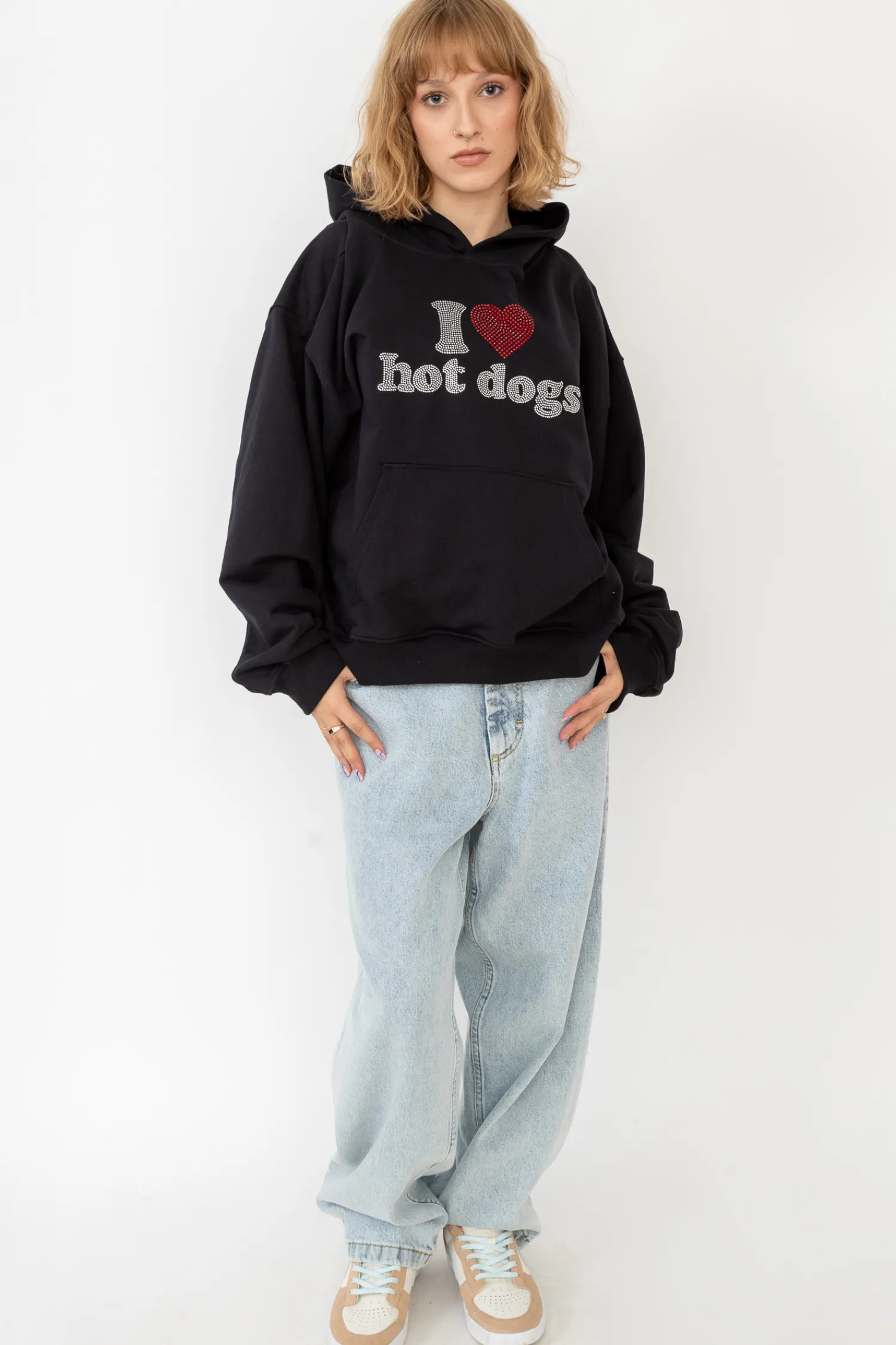 2005 Bluza Z Kapturem I <3 Hot Dogs- Bluzy Z Kapturem