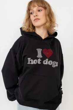 2005 Bluza Z Kapturem I <3 Hot Dogs- Bluzy Z Kapturem
