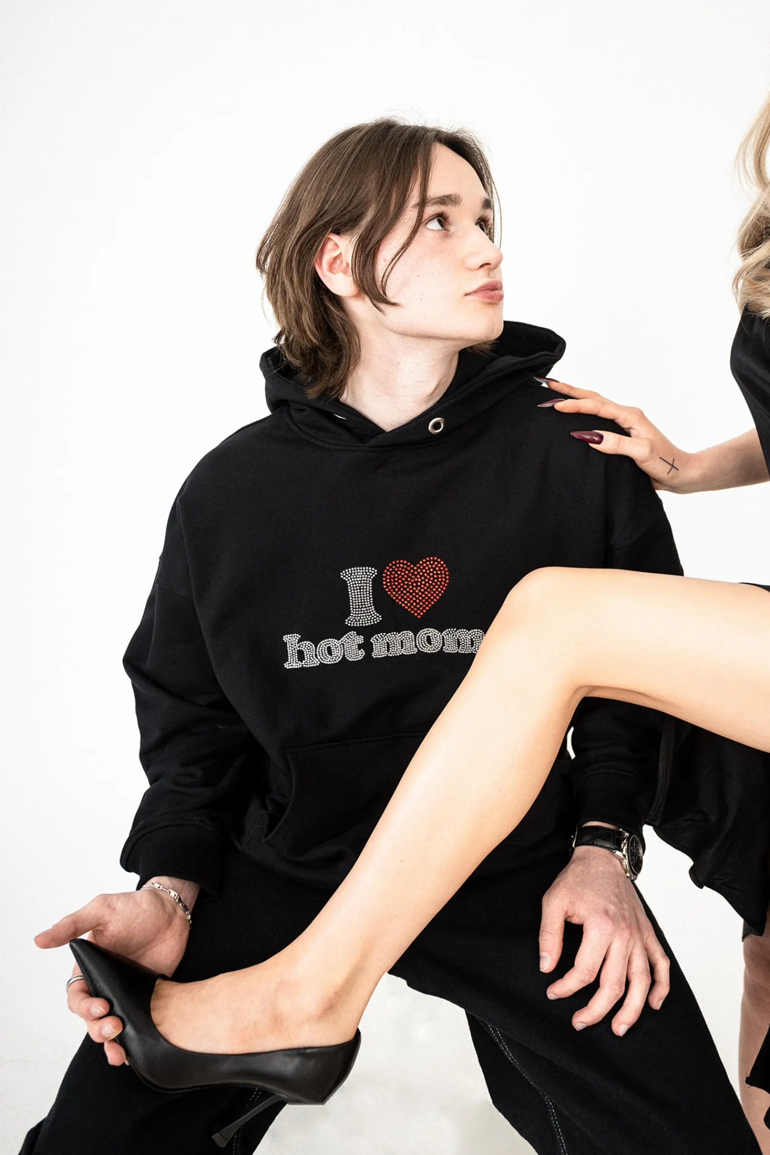2005 Bluza Z Kapturem I <3 Hot Moms- Bluzy Z Kapturem