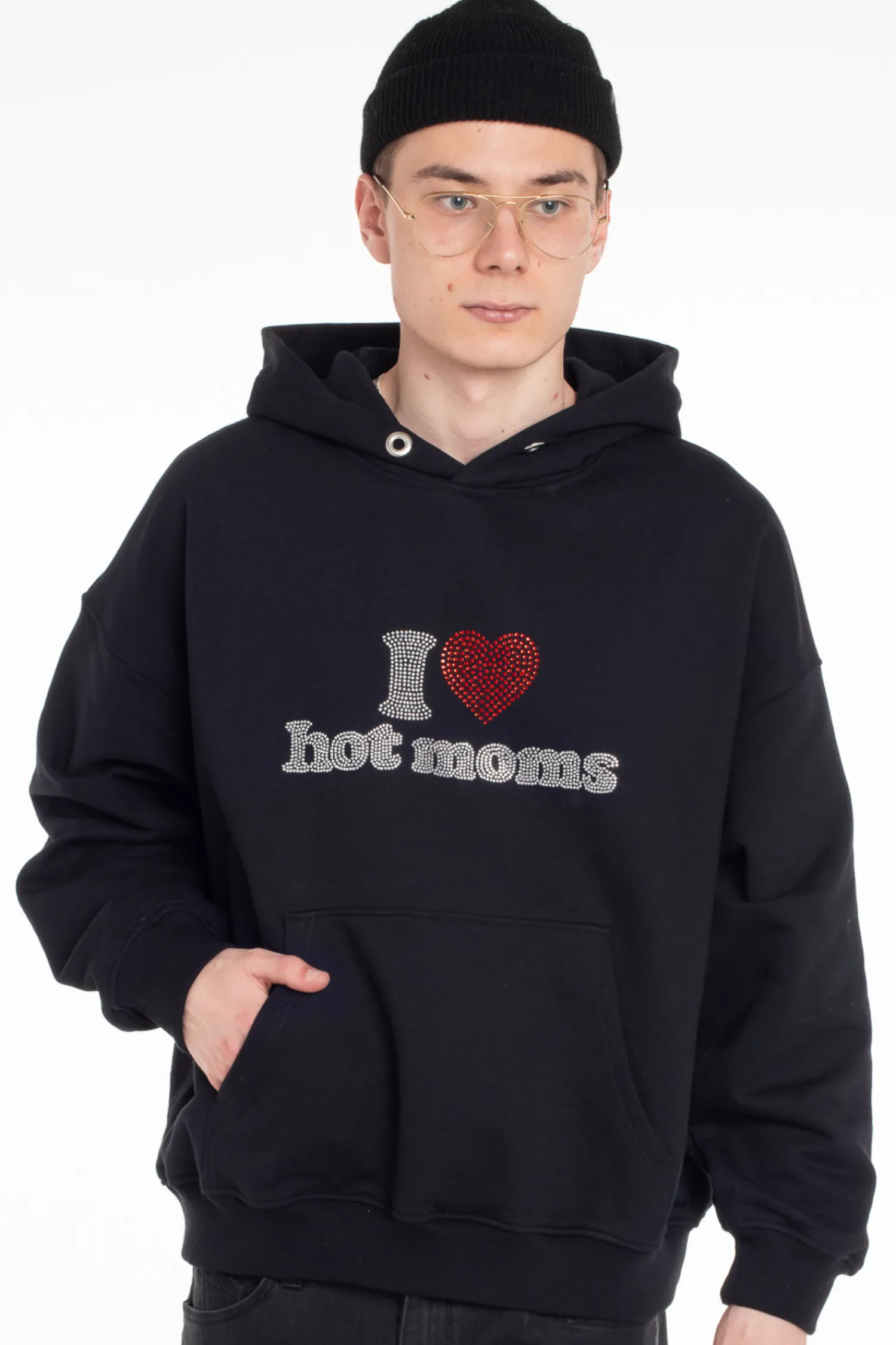 2005 Bluza Z Kapturem I <3 Hot Moms- Bluzy Z Kapturem