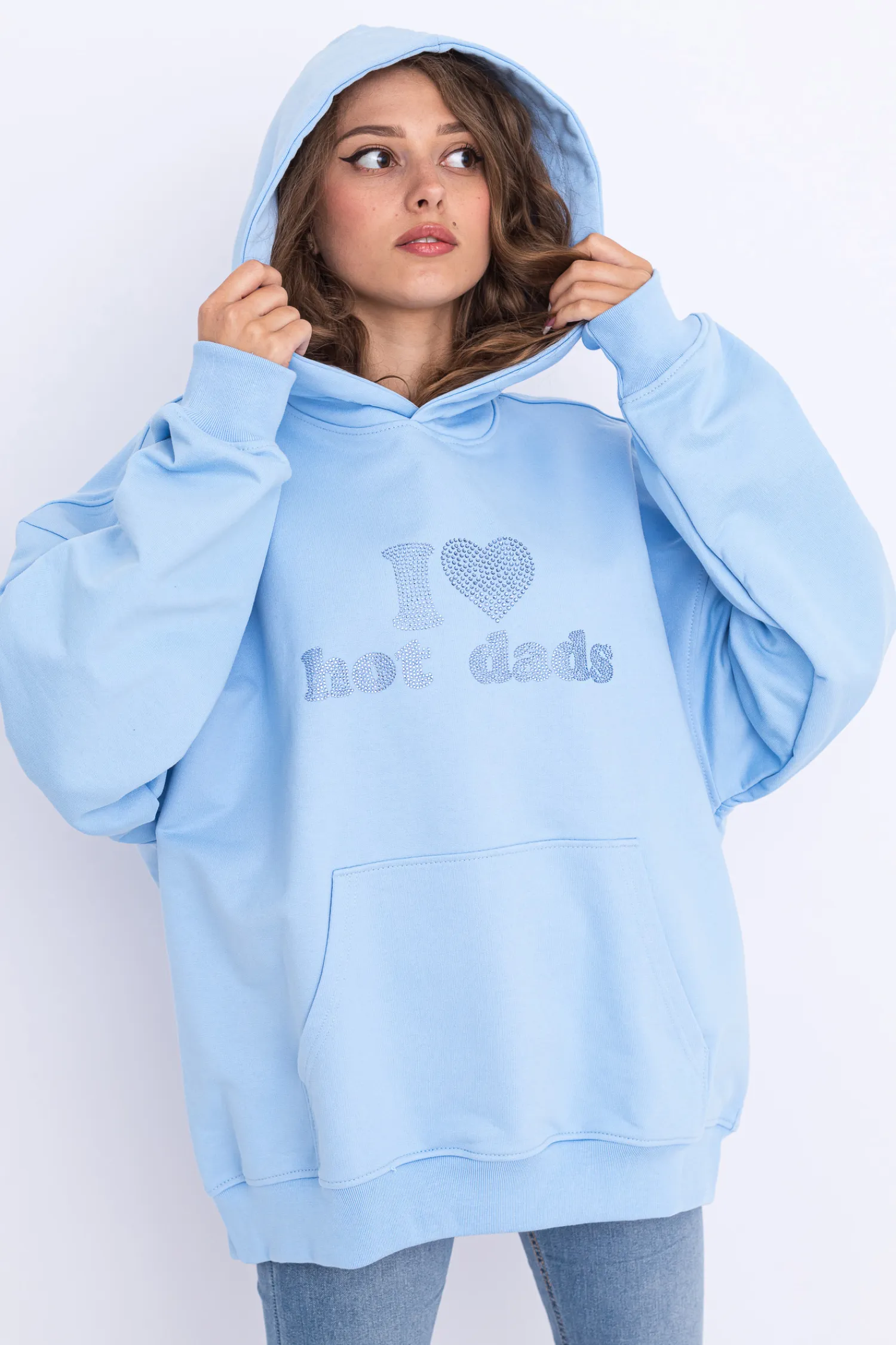 2005 Bluza Z Kapturem I <3 Hot Dads- Bluzy Z Kapturem
