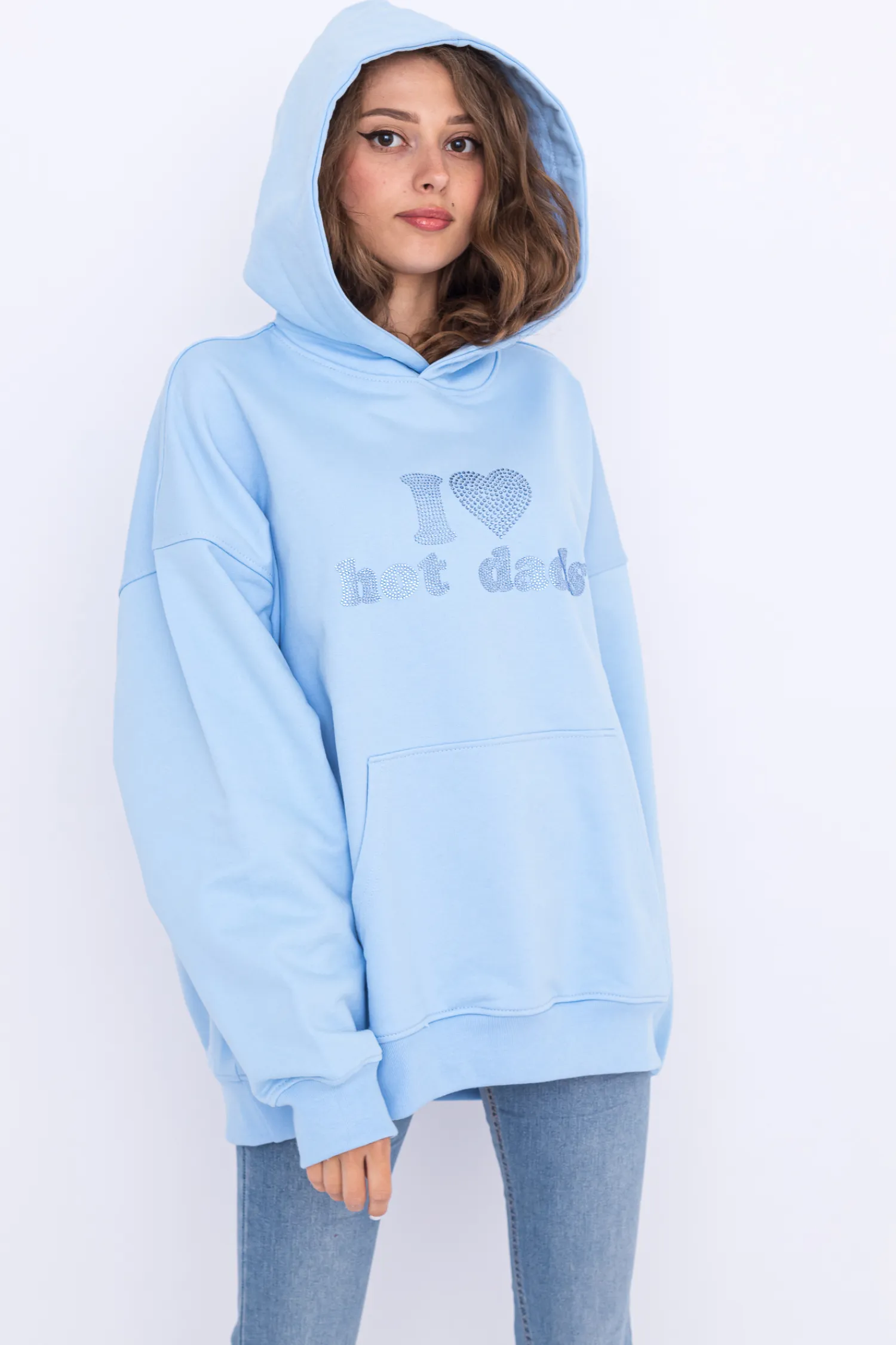 2005 Bluza Z Kapturem I <3 Hot Dads- Bluzy Z Kapturem