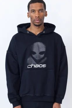 Chaos Bluza Z Kapturem Alien Distressed- Bluzy Z Kapturem