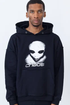 Chaos Bluza Z Kapturem Alien Distressed- Bluzy Z Kapturem
