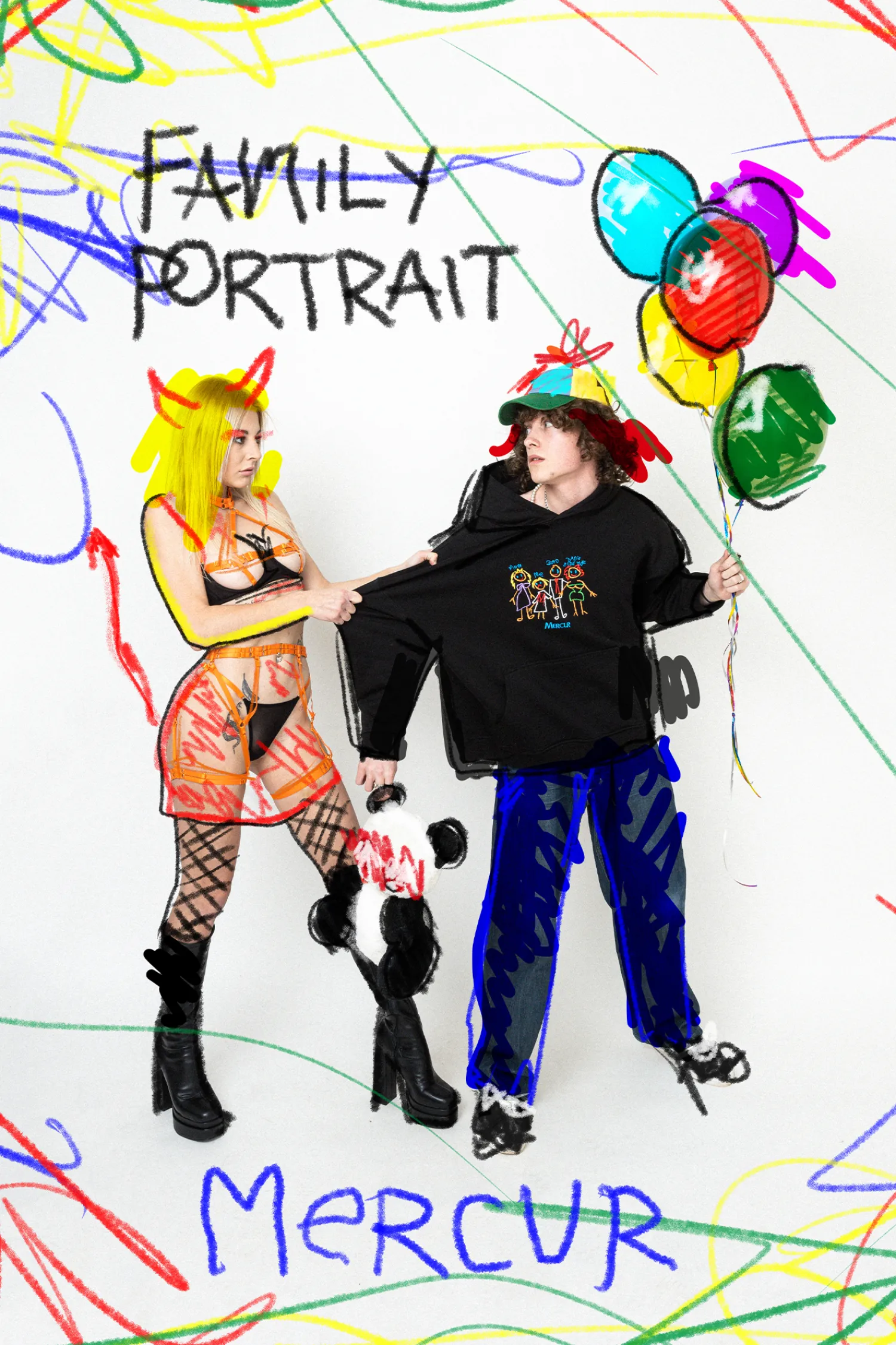 Mercur Bluza Z Kapturem Family Portrait- Bluzy Z Kapturem