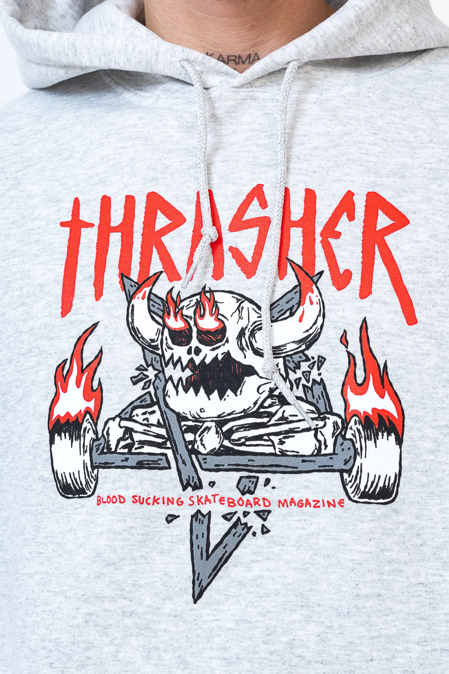 Thrasher Skateboard Mag. Bluza Z Kapturem Thrasher x Toy Machine Monster-Gram- Thrasher X Toy Machine|Bluzy Z Kapturem