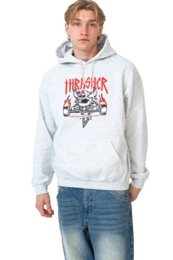 Thrasher Skateboard Mag. Bluza Z Kapturem Thrasher x Toy Machine Monster-Gram- Thrasher X Toy Machine|Bluzy Z Kapturem