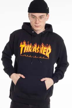 Thrasher Skateboard Mag. Bluza Z Kapturem Thrasher Flame- Bluzy Z Kapturem
