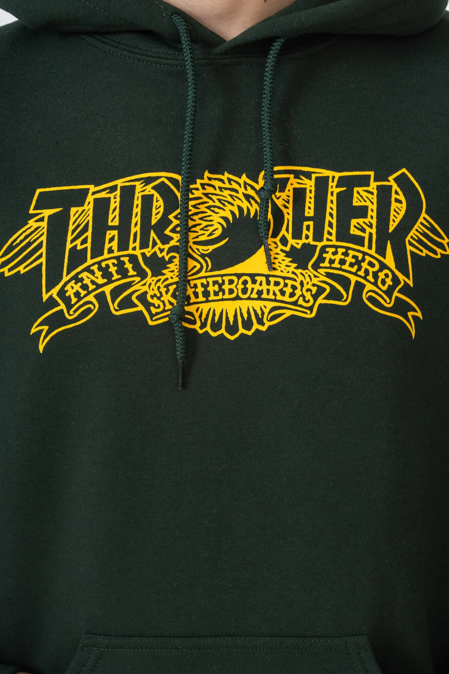 Thrasher Skateboard Mag. Bluza Z Kapturem Thrasher x Antihero Mag Banner- Thrasher Magazine X Antihero|Bluzy Z Kapturem