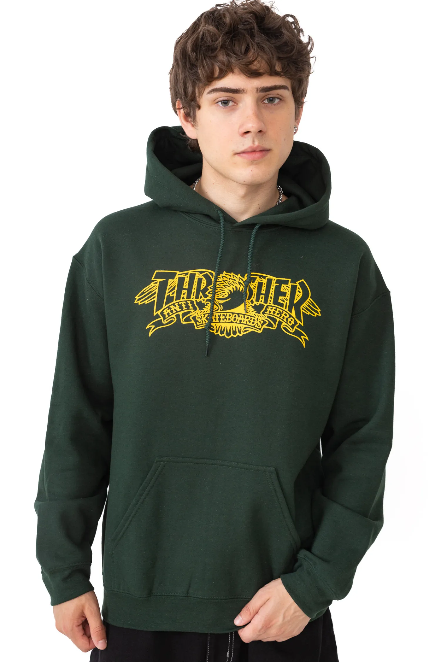 Thrasher Skateboard Mag. Bluza Z Kapturem Thrasher x Antihero Mag Banner- Thrasher Magazine X Antihero|Bluzy Z Kapturem
