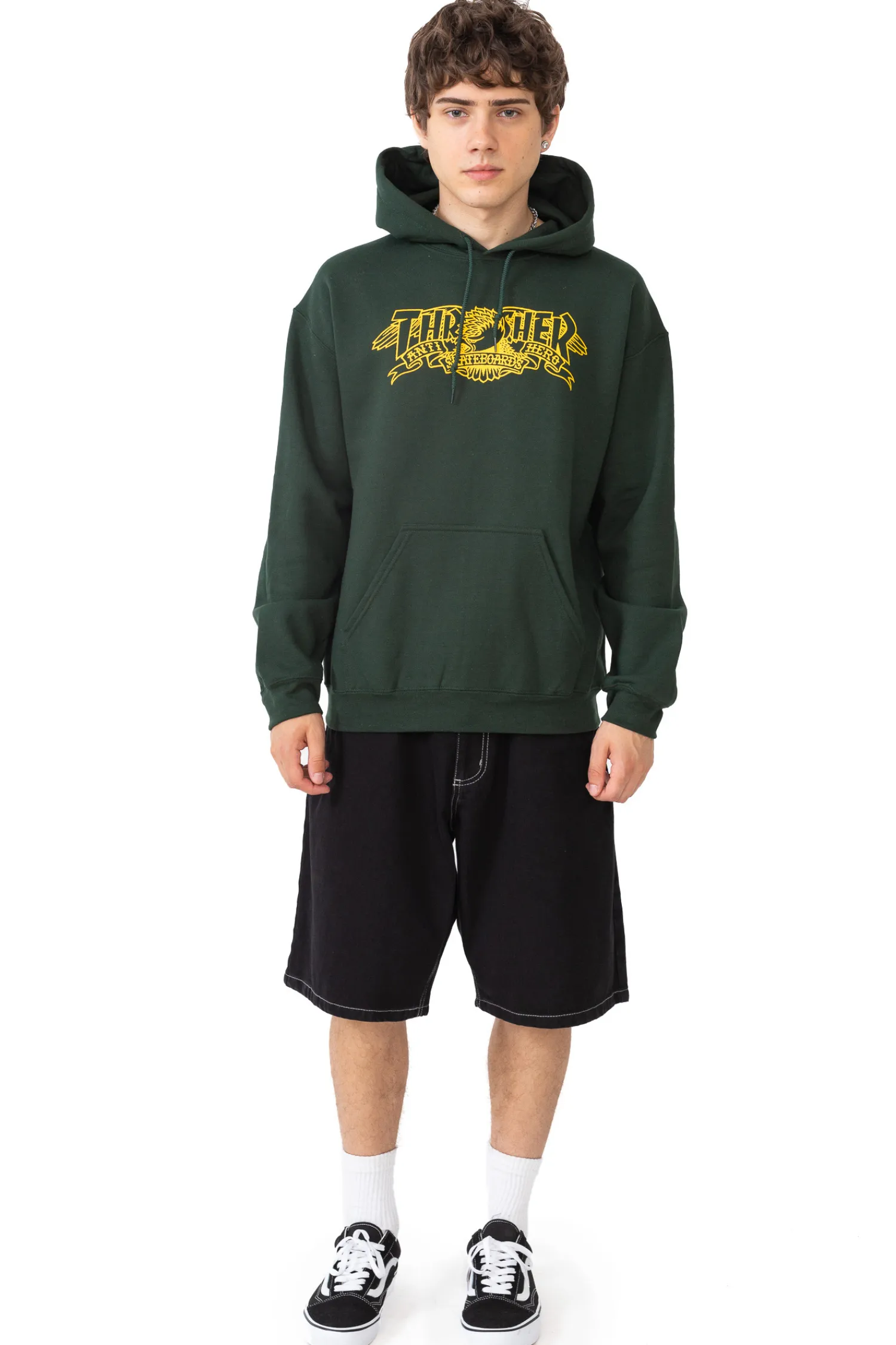 Thrasher Skateboard Mag. Bluza Z Kapturem Thrasher x Antihero Mag Banner- Thrasher Magazine X Antihero|Bluzy Z Kapturem