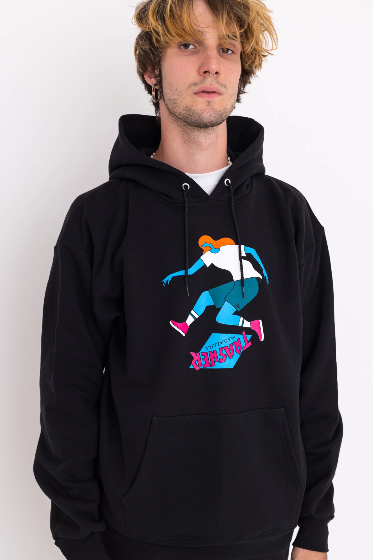 Thrasher Skateboard Mag. Bluza Z Kapturem Thrasher Trasher Tre- Bluzy Z Kapturem