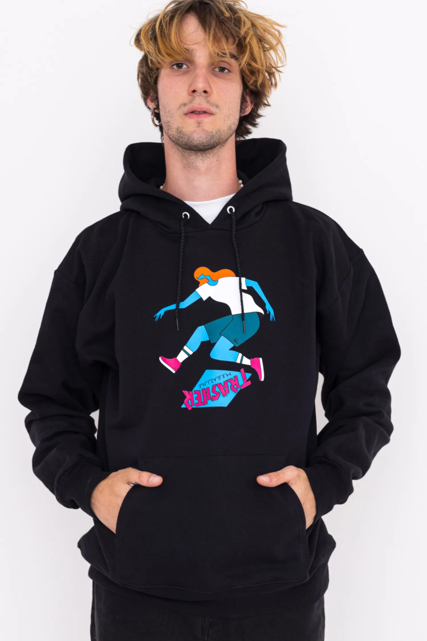 Thrasher Skateboard Mag. Bluza Z Kapturem Thrasher Trasher Tre- Bluzy Z Kapturem