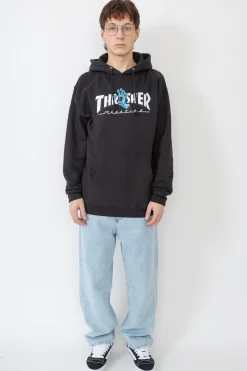 Thrasher Skateboard Mag. Bluza Z Kapturem Thrasher Screaming Logo Santa Cruz- Thrasher X Santa Cruz|Bluzy Z Kapturem