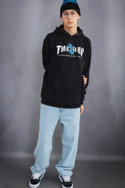 Thrasher Skateboard Mag. Bluza Z Kapturem Thrasher Screaming Logo Santa Cruz- Thrasher X Santa Cruz|Bluzy Z Kapturem