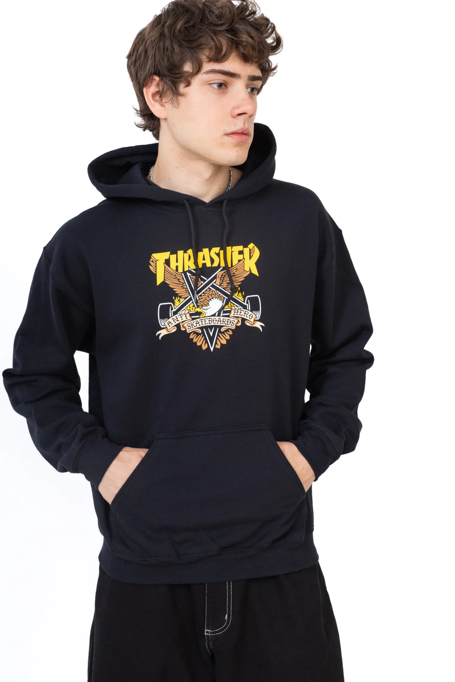 Thrasher Skateboard Mag. Bluza Z Kapturem Thrasher x Antihero Eaglegram- Thrasher Magazine X Antihero|Bluzy Z Kapturem