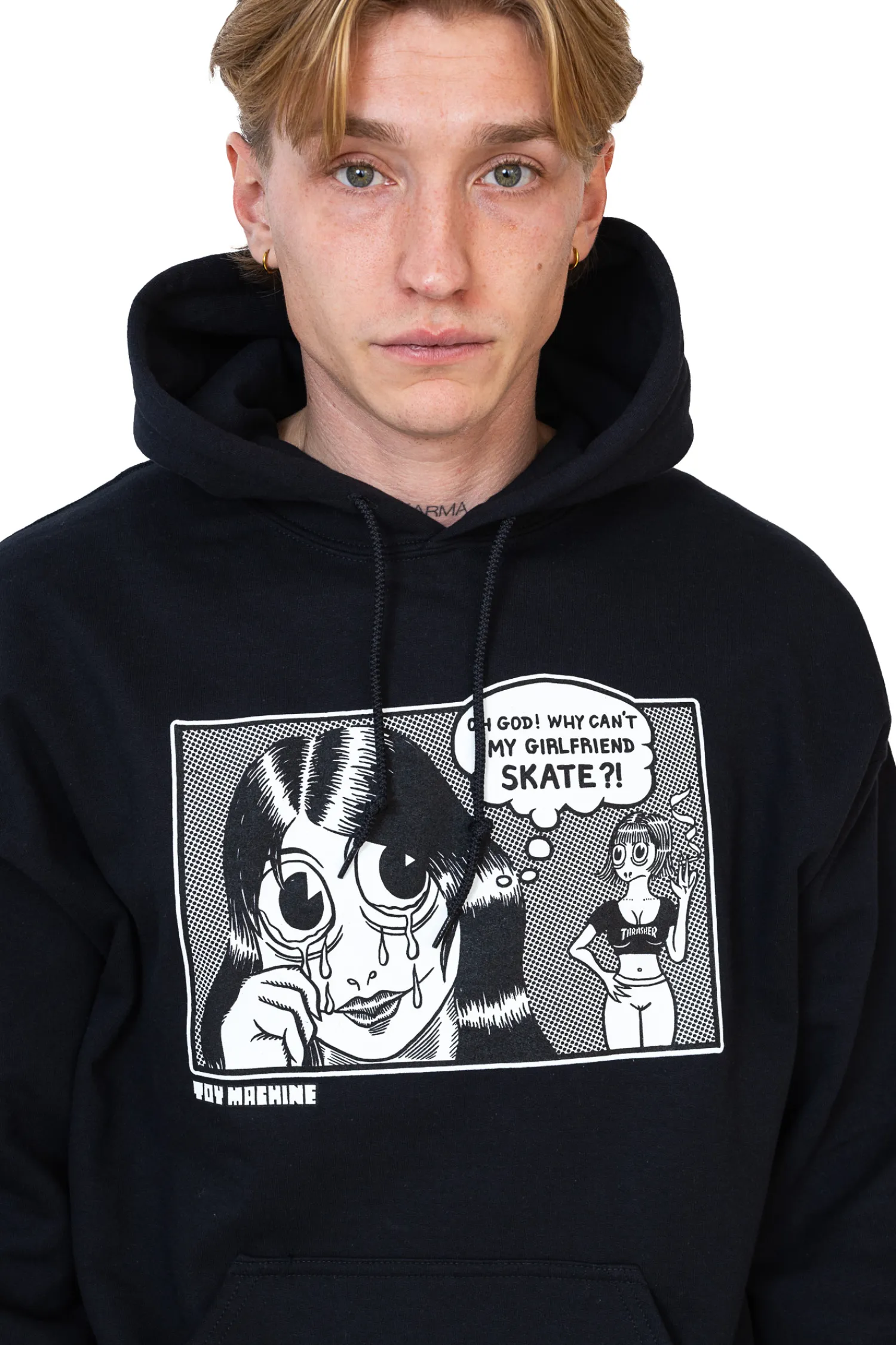 Thrasher Skateboard Mag. Bluza Z Kapturem Thrasher x Toy Machine Girlfriend- Thrasher X Toy Machine|Bluzy Z Kapturem