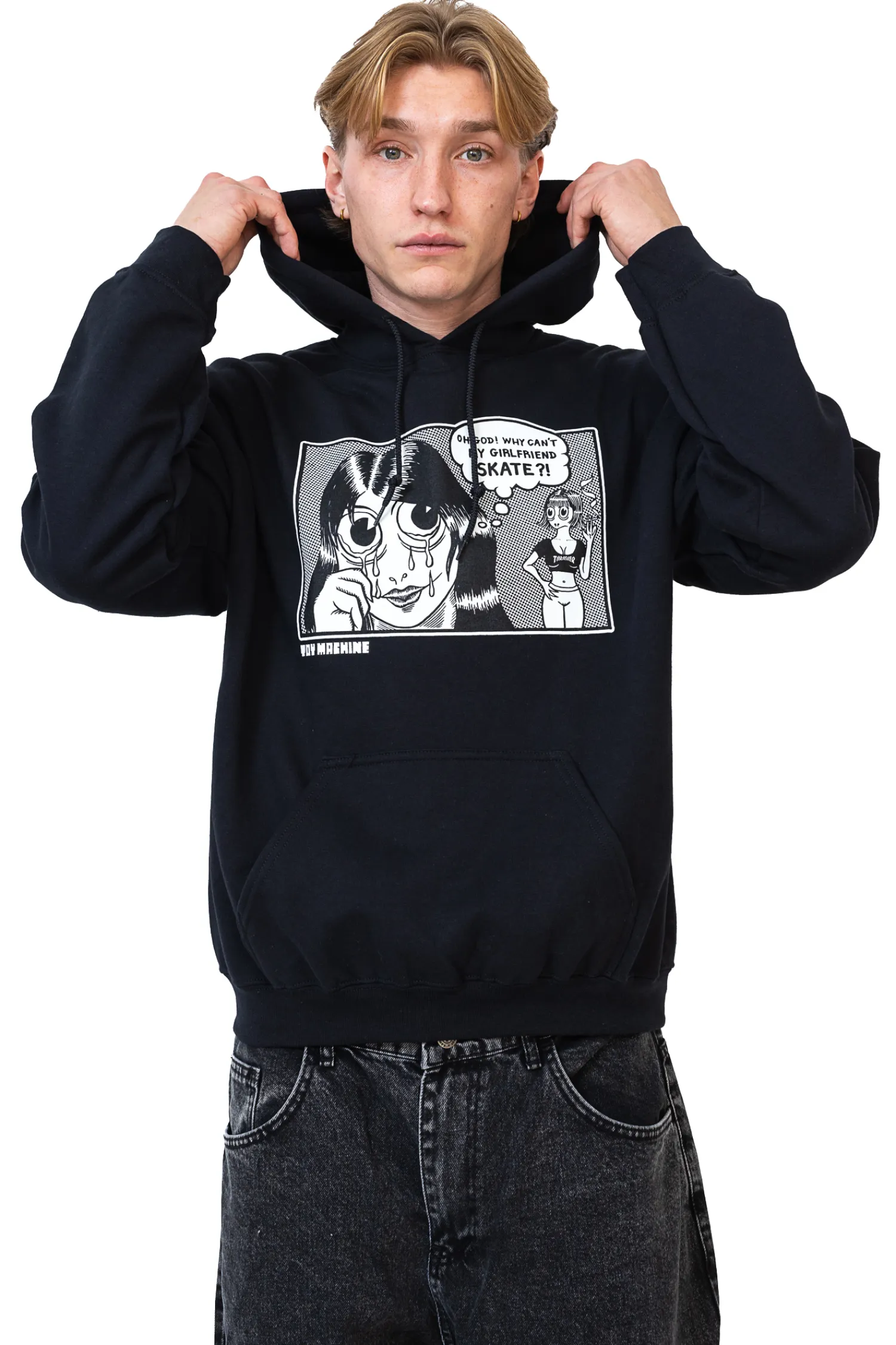 Thrasher Skateboard Mag. Bluza Z Kapturem Thrasher x Toy Machine Girlfriend- Thrasher X Toy Machine|Bluzy Z Kapturem