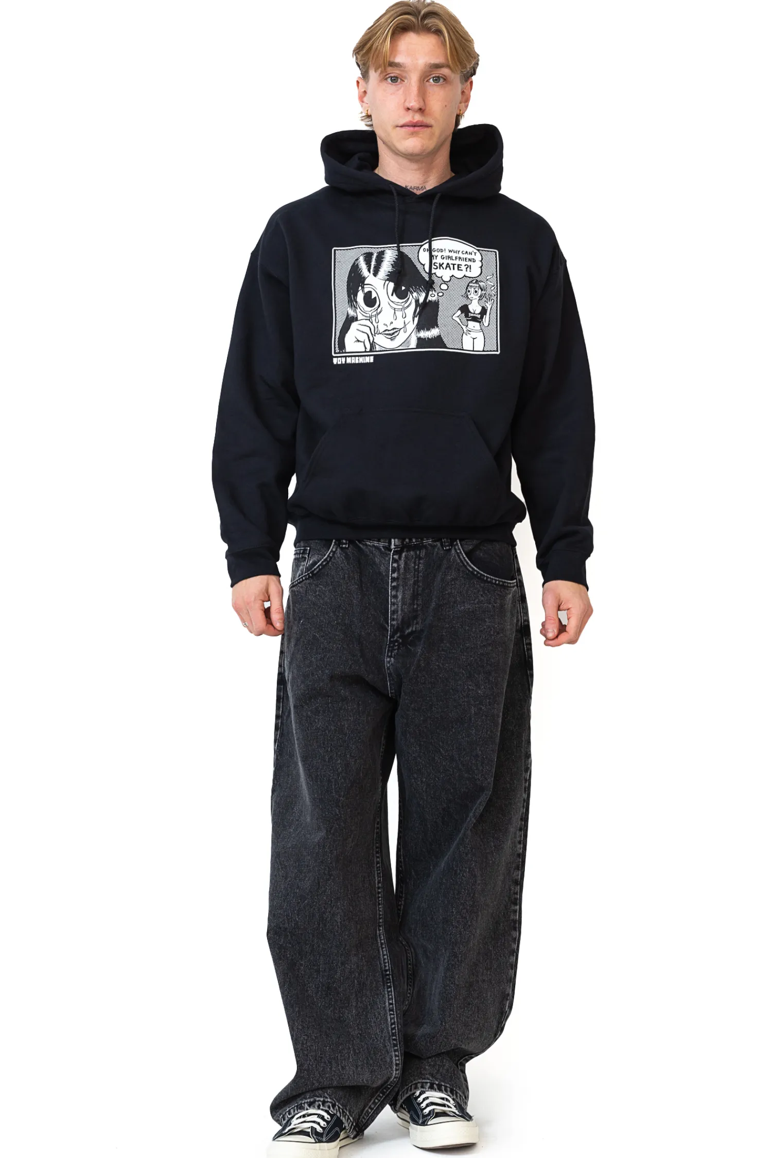Thrasher Skateboard Mag. Bluza Z Kapturem Thrasher x Toy Machine Girlfriend- Thrasher X Toy Machine|Bluzy Z Kapturem
