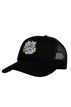 Santa Cruz Skateboards Czapka Santa Cruz Flaming Dice Dot- Trucker|Czapki Z Daszkiem