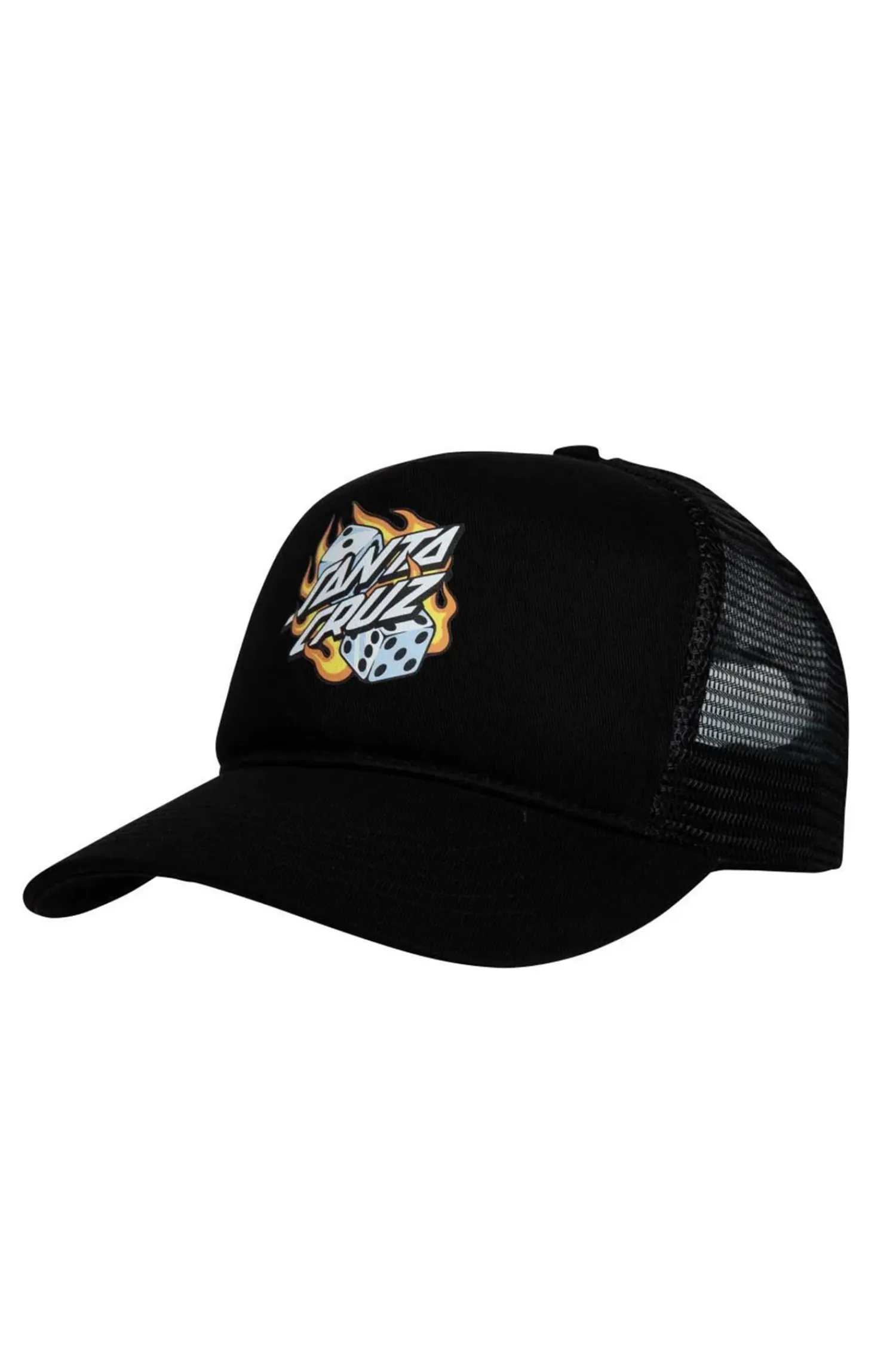 Santa Cruz Skateboards Czapka Santa Cruz Flaming Dice Dot- Trucker|Czapki Z Daszkiem