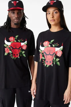 New Era Cap Koszulka New Era Chicago Bulls Floral Graphic Oversized- T-shirty