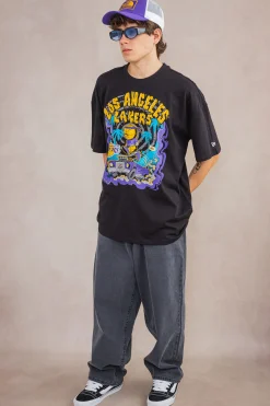 New Era Cap Koszulka New Era LA Lakers Graphic Drop Shoulder- T-shirty
