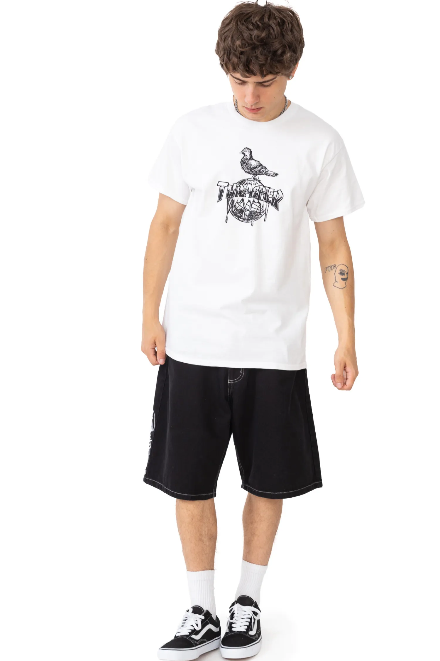 Thrasher Skateboard Mag. Koszulka Thrasher x Antihero Cover The Earth- Thrasher Magazine X Antihero|T-shirty