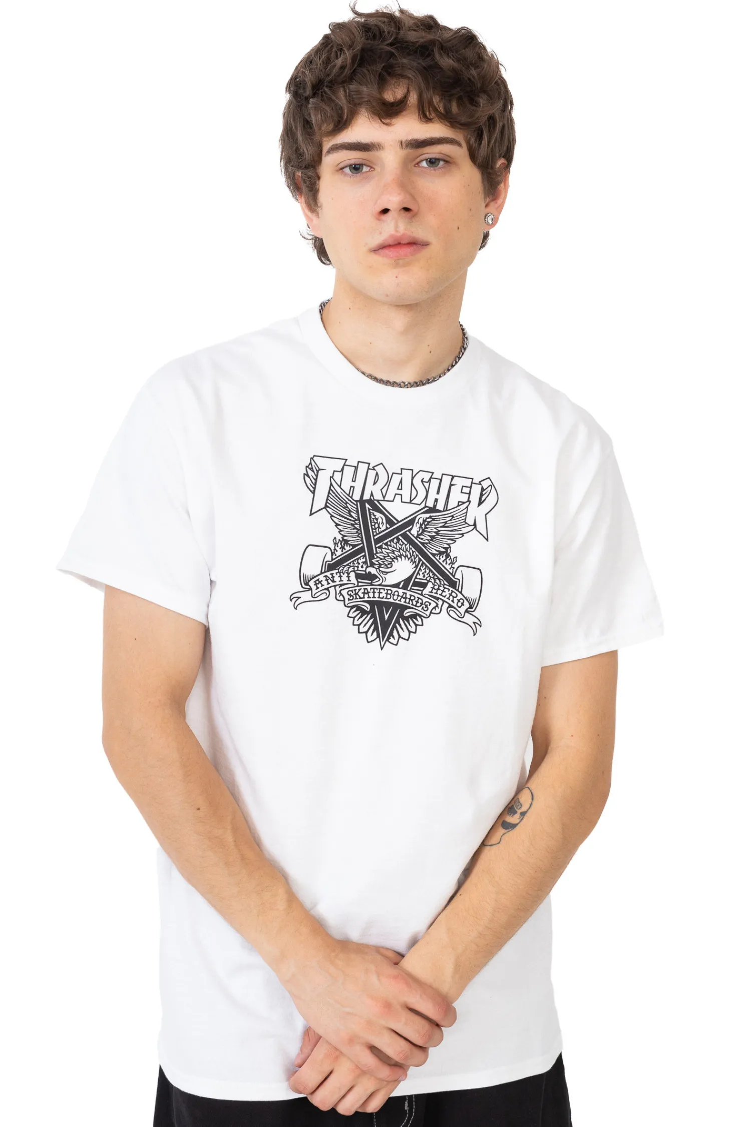 Thrasher Skateboard Mag. Koszulka Thrasher x Antihero Eaglegram- Thrasher Magazine X Antihero|T-shirty