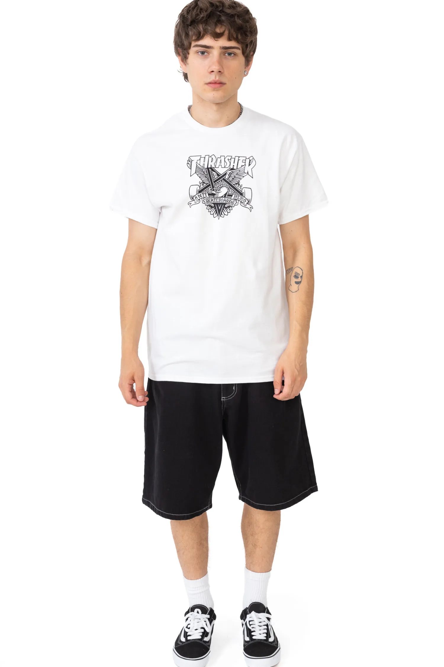 Thrasher Skateboard Mag. Koszulka Thrasher x Antihero Eaglegram- Thrasher Magazine X Antihero|T-shirty