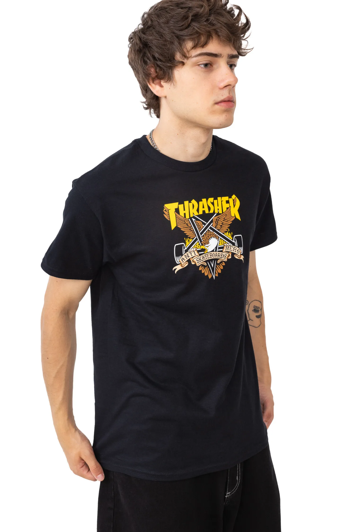 Thrasher Skateboard Mag. Koszulka Thrasher x Antihero Eaglegram- Thrasher Magazine X Antihero|T-shirty