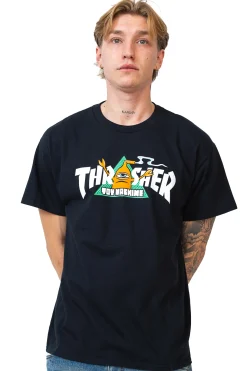 Thrasher Skateboard Mag. Koszulka Thrasher x Toy Machine Vortex- Thrasher X Toy Machine|T-shirty
