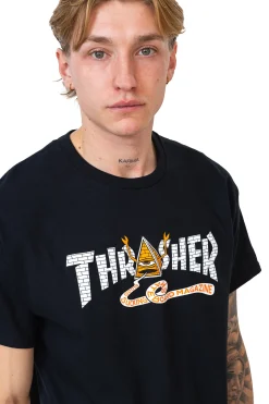 Thrasher Skateboard Mag. Koszulka Thrasher x Toy Machine Pyramid- Thrasher X Toy Machine|T-shirty