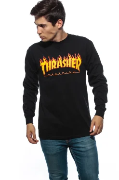 Thrasher Skateboard Mag. Longsleeve Thrasher Flame Logo- Longsleeve