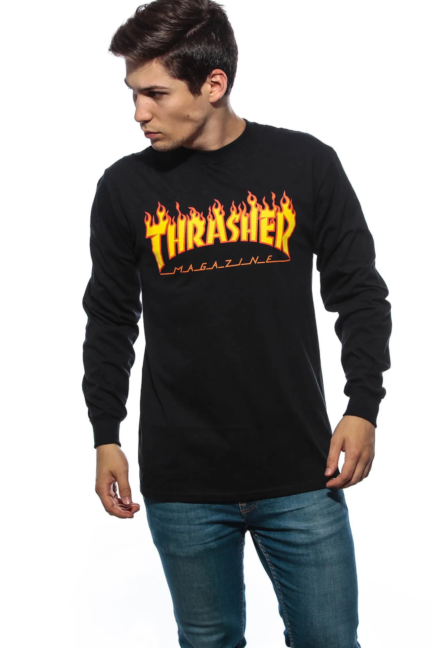 Thrasher Skateboard Mag. Longsleeve Thrasher Flame Logo- Longsleeve