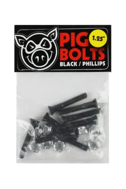 Pig Wheels Montażówki Pig Black Philips 1.0"- Montażówki Do Deskorolki